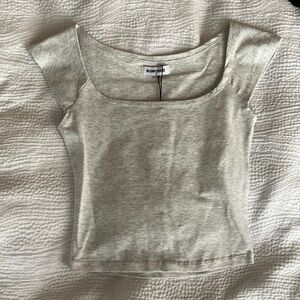 Rumored Light Gray Crop Top